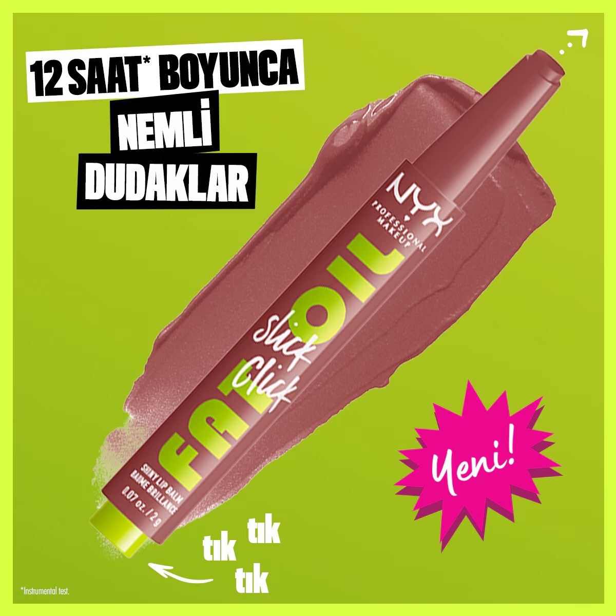 نیکس پروفشنال میکاپ روغن لب چرب Click Parlatıcı Dudak Balmı Profilepic