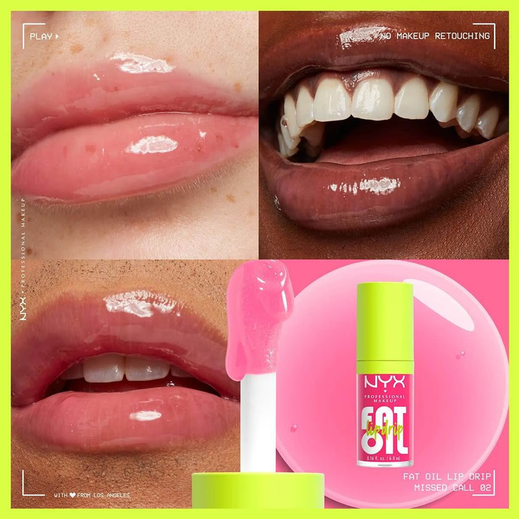 نیکس پروفشنال میکاپ روغن لب چکنده Fat Oil Lip Drip Parlatıcı Dudak Yağı Missed Call