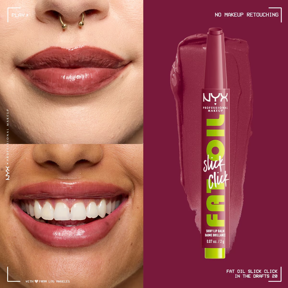 نیکس پروفشنال میکاپ روغن لب چرب Click Parlatıcı Dudak Balmı Inthedrafts