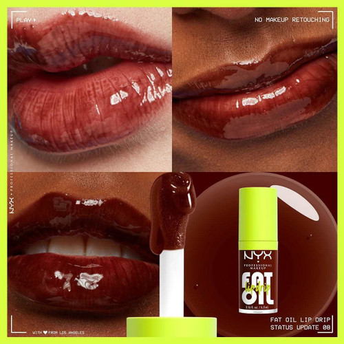 نیکس پروفشنال میکاپ روغن لب چکنده Fat Oil Lip Drip Parlatıcı Dudak Yağı Status Update