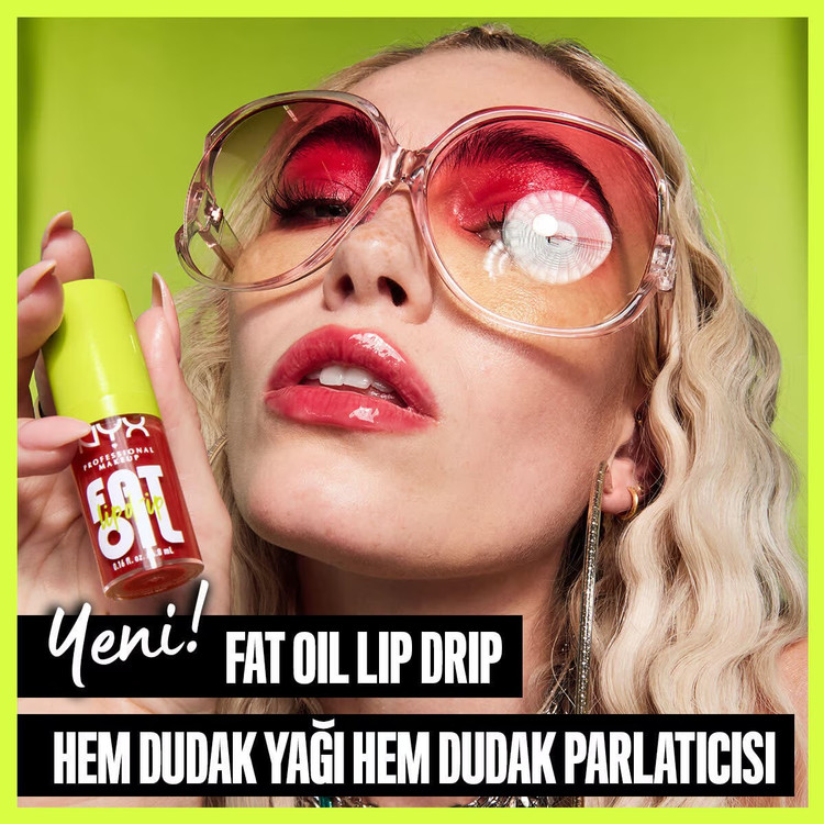 نیکس پروفشنال میکاپ روغن لب چکنده Fat Oil Lip Drip Parlatıcı Dudak Yağı Status Update