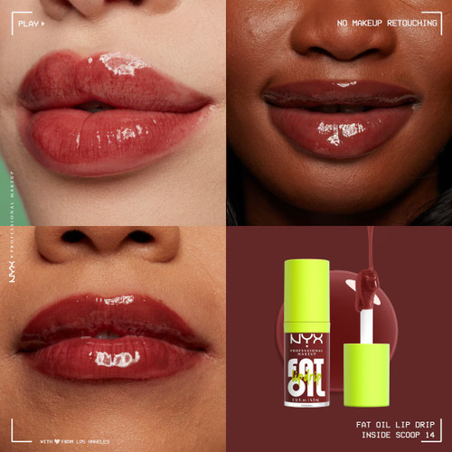 نیکس پروفشنال میکاپ روغن لب چکنده Fat Oil Lip Drip Parlatıcı Dudak Yağı Inside Scoop