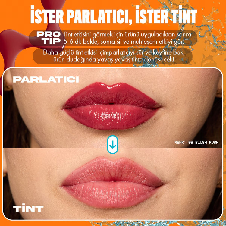 نیوکس پروفشنال میکاپ رژلب مایع براق کننده لب تینت رِدی بلَشبلش