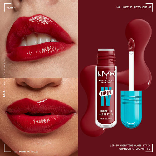 نیوکس پروفشنال میکاپ رژلب مایع براق کننده لب تینت کرنبری اسپلش