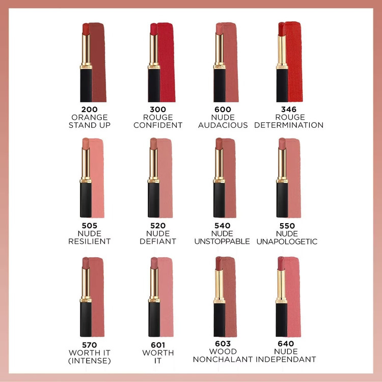 رژ لب مات حجمدهنده اینتنس کالر ریش لورآل پاریس شماره ۵۲۰ نود دیفاینت