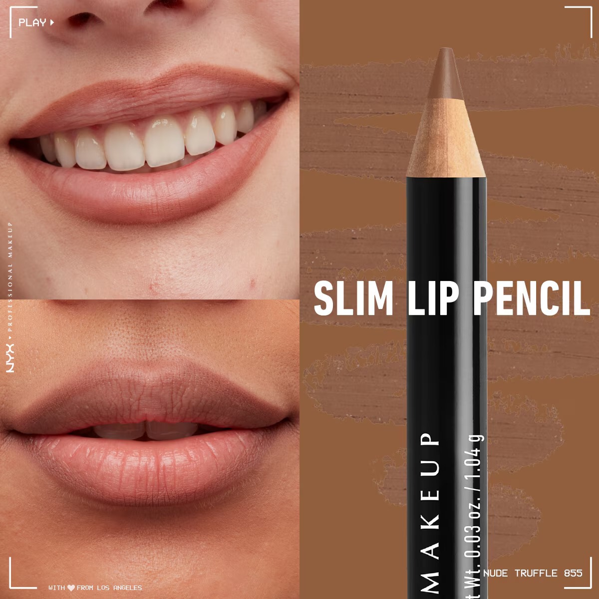 مداد لب اسلیم نیکس پروفشنال میکاپ شماره Nude Truffle