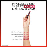 لورآل پاریس اینفایبل ۲ مرحلهای رژ لب مایع و بالم ۲۴ ساعته شماره ۸۰۱ توژور توفی