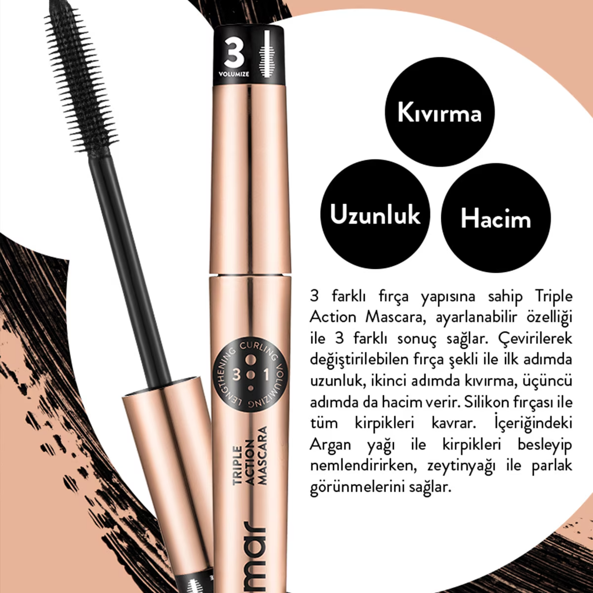 ریمل ۳ حالته قابل تنظیم فلورمار Triple Action