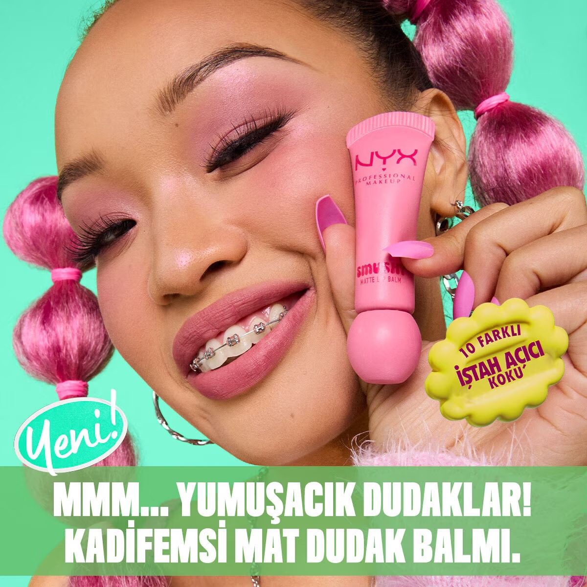 بالم لب مات نرم Nyx Professional Makeup Smushy شماره 03 Sweet Smack