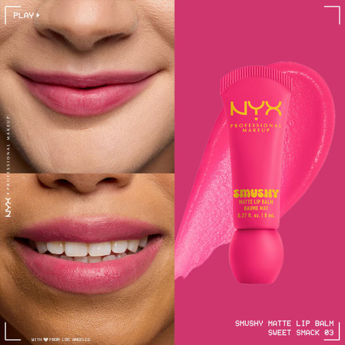بالم لب مات نرم Nyx Professional Makeup Smushy شماره 03 Sweet Smack